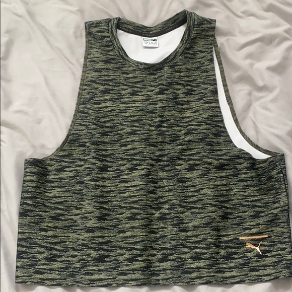 PUMA green workout top - Picture 3 of 4